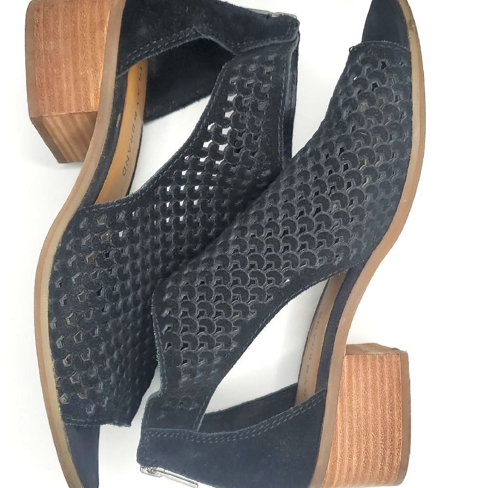 Lucky Brand Black Open-Toe Heels Sandals Shoe Booties Size 9
